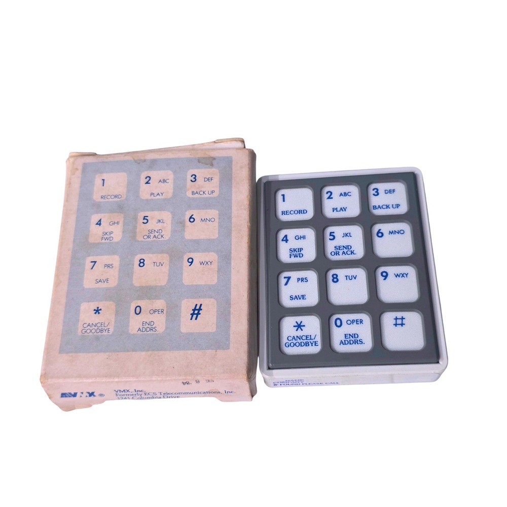 Vintage 1983 VMX Inc Voice Mailbox Handheld Pocket Dialer Retro Tech with Box